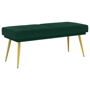 vidaXL Dubbel-lager b&auml;nk M&ouml;rkgr&ouml;n 120 x 45 x 46 cm Sammet
