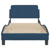 vidaXL Bed Frame with Headboard "Dover" Blue 90x190 cm Fabric
