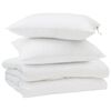vidaXL Sommar Duvet med kudde 3 pcs Vit Mikrofiber