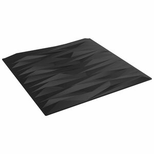 vidaXL V&auml;ggpaneler 12 st 50 x 50 cm Svart Sten XPS Skum