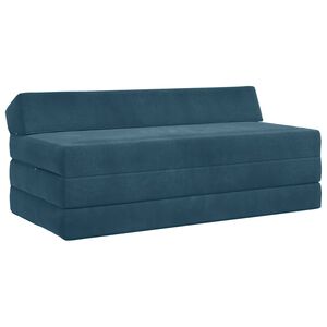 vidaXL F&auml;llbar Soffbed Bl&aring; 120 x 60 x 49 cm Tyg