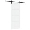 vidaXL Skjutd&ouml;rr 93 x 232 cm Konstruerat tr&auml; Vit och svart