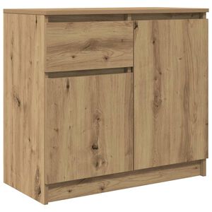 vidaXL Sk&auml;nk med l&aring;da Artisan ek 71x35x65 cm konstruerat tr&auml;