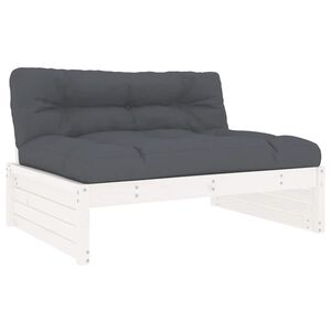 vidaXL Mittensoffa vit 120x80 cm massiv furu