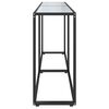 vidaXL Konsolbord vit marmor 180x35x75,5 cm härdat glas