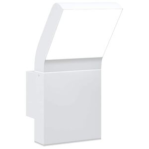 vidaXL Utomhusv&auml;gglampa LED vit gjuten aluminium