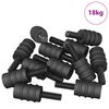 vidaXL Distansskruv 4865 st Svart M4 Gummi och St&aring;l