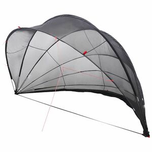 vidaXL Poolkupol 592 x 590 x 275 cm 185T polyester med PU-bel&auml;ggning