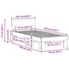 vidaXL Sängram med huvudgavel Vit 75 x 190 cm Massiv furu