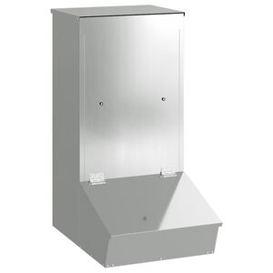 vidaXL Gris Matare Silver 55 x 38 x 76 cm 20 kg Galvaniserat St&aring;l