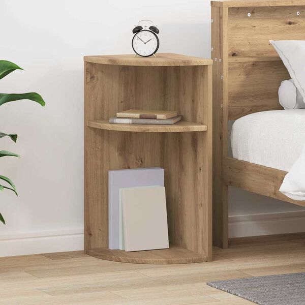 vidaXL Sidobord Artisan Ek 29,6 x 29,6 x 60 cm Konstruerat tr&auml;