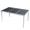 vidaXL Tr&auml;dg&aring;rdsbord 150x90x74 cm svart st&aring;l