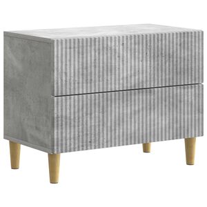 vidaXL Nattduksbord Betonggr&aring; 62 x 34,5 x 48 cm Konstruerat tr&auml;