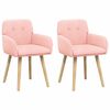 vidaXL Matstolar 2 st Boucl&eacute; Rosa 59 x 57 x 85 cm
