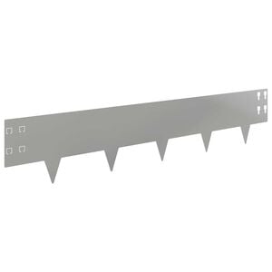 vidaXL Kant f&ouml;r gr&auml;smatta 30 pcs 100 x 20 cm St&aring;l Silver
