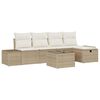 vidaXL Tr&auml;dg&aring;rdsoffset 6 st Beige konstrotting
