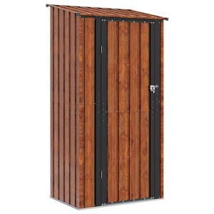 vidaXL Tr&auml;dg&aring;rdsskjul Brun 103 x 74 x 200 cm Metall