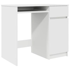 vidaXL Skrivbord vit 86x49x76 cm konstruerat tr&auml;