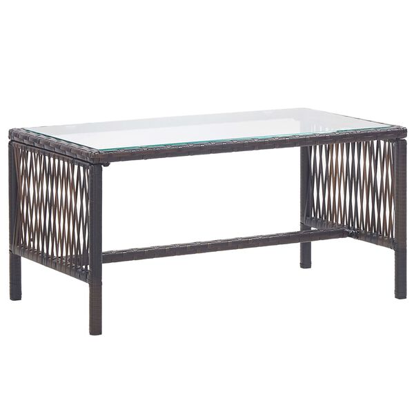 vidaXL Loungegrupp för trädgården med dynor 4 delar konstrotting brun