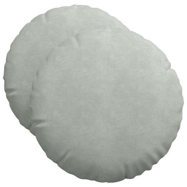 vidaXL Sittkuddar 2 pcs Ljusgr&aring; &Oslash; 40 x 13 cm Sammet