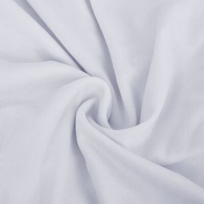 vidaXL Sofföverdrag 2-sits med stretch vit polyesterjersey