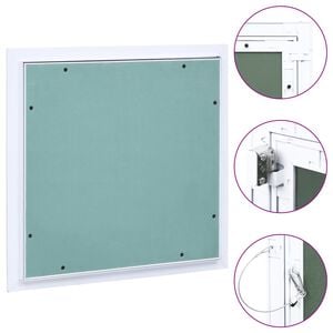 vidaXL Inspektionslucka med aluminiumram och gipsskiva 200x200 mm