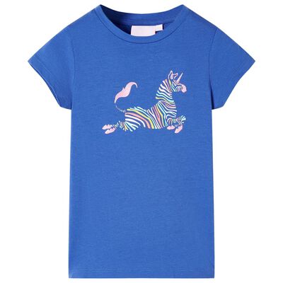 T-shirt för barn koboltblå 92