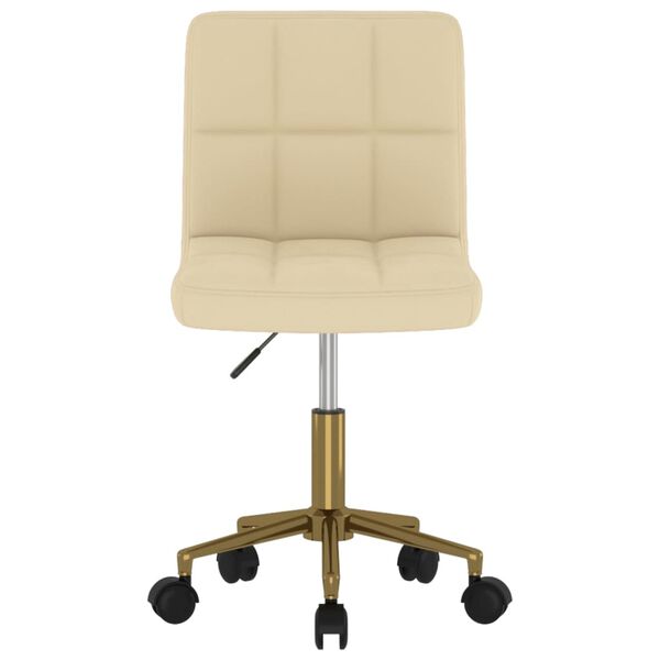 vidaXL Snurrbar matstol gr&auml;ddvit sammet