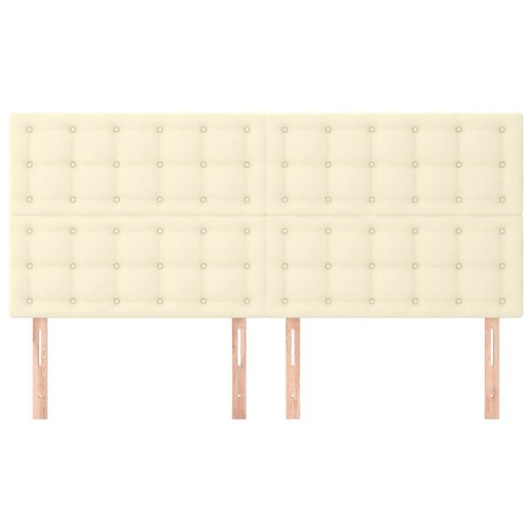 vidaXL S&auml;nggavel kr&auml;mf&auml;rgad 200x5x118/128 cm konstl&auml;der