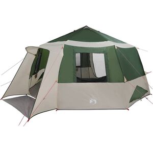 vidaXL Kabin t&auml;lt 12-personer med tak Gr&ouml;n och Gr&aring; 500 x 500 x 294 cm