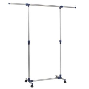 vidaXL Justerbar kl&auml;dh&auml;ngare rostfritt st&aring;l 165x44x150 cm silver