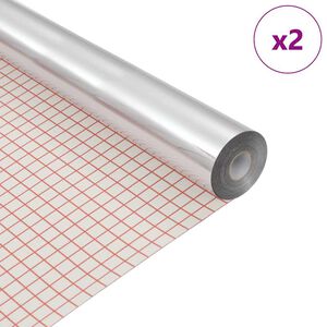 vidaXL Sj&auml;lvh&auml;ftande spegelfolie 60 x 100 cm 2 st Silver PET