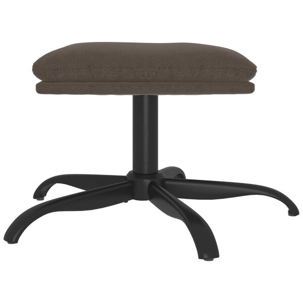 vidaXL Fotpall m&ouml;rkgr&aring; 60x60x36 cm mikrofibertyg