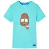 T-shirt med korta &auml;rmar f&ouml;r barn aqua 128