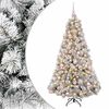 vidaXL Konstgjord julgran med julkulor 180 cm 300 LED-lampor Varmvit