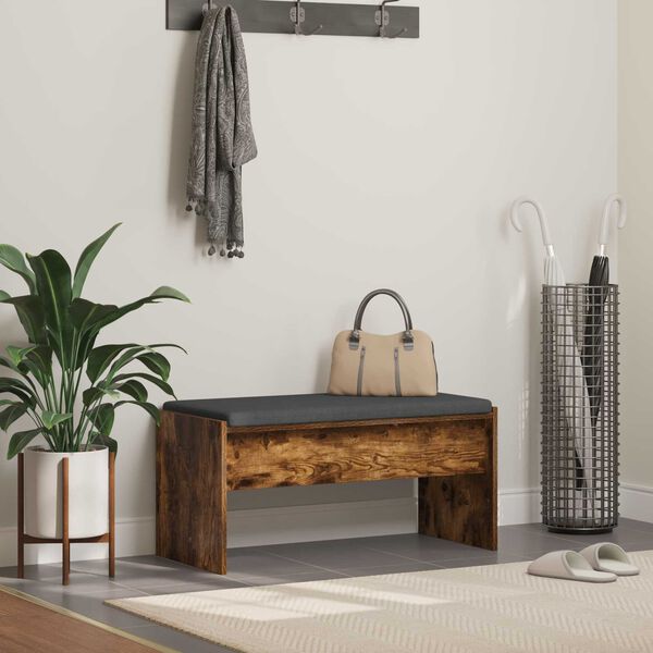 vidaXL Hallb&auml;nk med kudde R&ouml;kt ek 83 x 38 x 40 cm