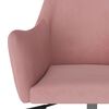 vidaXL Snurrbar matstol rosa sammet