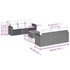 vidaXL Soffgrupp f&ouml;r tr&auml;dg&aring;rden med dynor 7 delar gr&aring; konstrotting