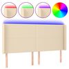 vidaXL S&auml;nggavel LED gr&auml;ddvit 183x16x118/128 cm tyg