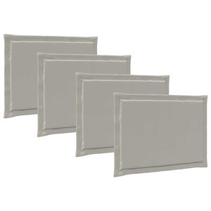 vidaXL Sittkuddar 4 pcs Ljusgr&aring; 47 x 36 x 2 cm Polyester