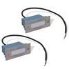 vidaXL Inbyggd LED-trappbelysning 2 st 44x111x56 mm