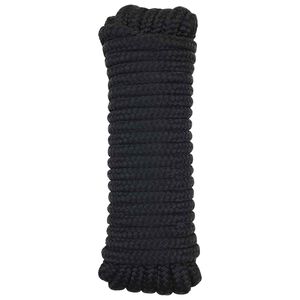 vidaXL B&aring;tsn&ouml;re 10 mm 6 m Svart Polyester