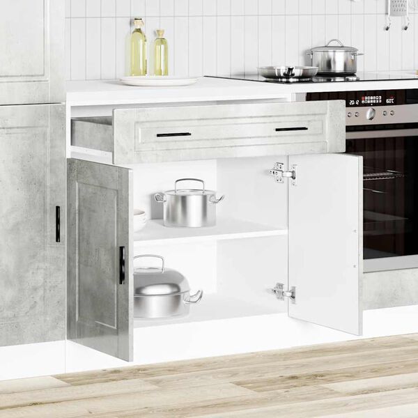 vidaXL Bassk&aring;p f&ouml;r k&ouml;k Porto betonggr&aring; konstruerat tr&auml;