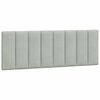 vidaXL Headboard Cushion "Hanko" Light Grey 137 cm Velvet