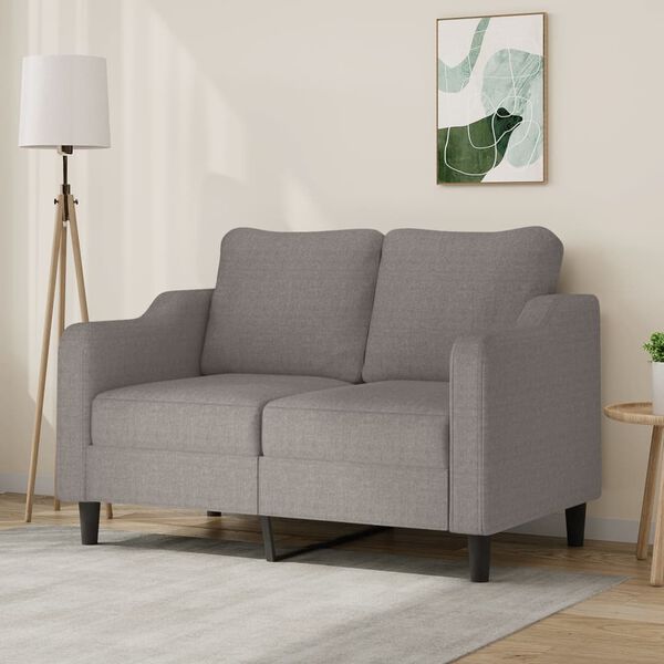 vidaXL 2-sitssoffa taupe 120 cm tyg