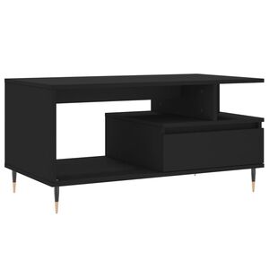 vidaXL Soffbord svart 90x49x45 cm konstruerat tr&auml;