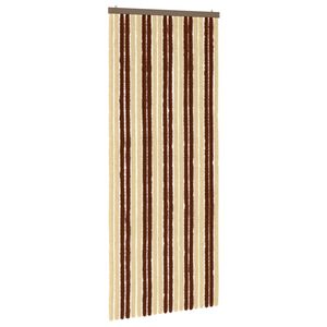 vidaXL Insektsgardin Chenille Brun och beige 90 x 220 cm 100% PP