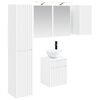 vidaXL Badrumssk&aring;psset 5 pcs Vit 43 x 16 x 62,5 cm Konstruerat tr&auml;