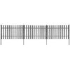 vidaXL Staket med stolpar 3 st WPC 600x120 cm