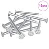 vidaXL Spikar f&ouml;r Tr&auml; 12 st Silver &Oslash; 3 x 15 mm Metall